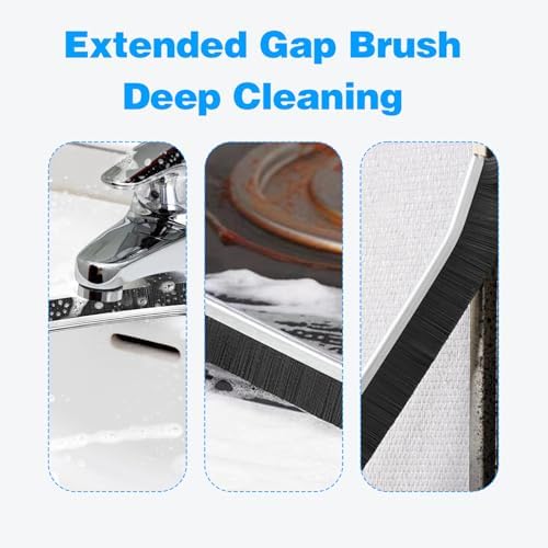 Crevice Cleaning Brush 9-Pack - Heavy Duty Hard Bristle Gap Brush for Deep Cleaning - Ultra-Thin Window Track Cleaning Tool for Shower Grout - Image 4