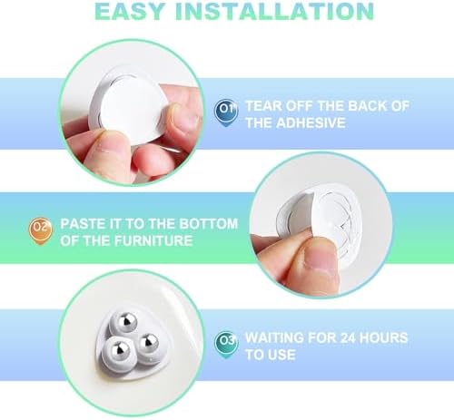 Self Adhesive Appliance Sliders 8 Pack Kitchen & Furniture Rollers - Image 6