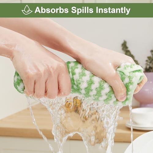 JOYMOOP Microfiber Cleaning Cloth, 18 Piece Set, Small, Green - Image 3