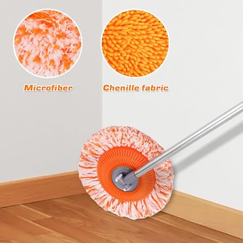 Keyloland Wall Mop, Primium 68” Wall Cleaner, High-Quality Baseboard Cleaner, Professional-Grade Baseboard Cleaner Tool with Handle, Superior Quality Dust Mop, Efficient cleaning tools - Image 4