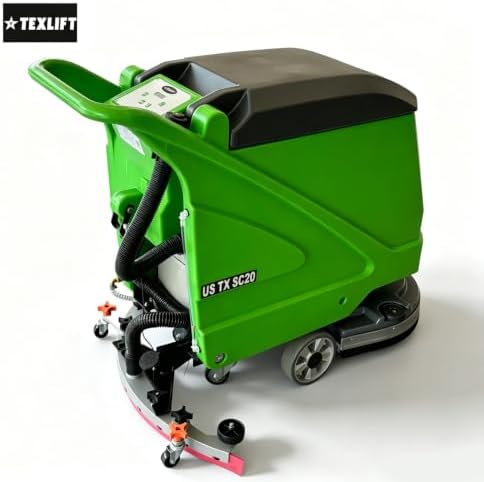 Commercial Walk-Behind Floor Scrubber Machine, 20 inch Cleaning Path, 30 inch Squeegee, 13 Gal Solution Tank, 14.5 Gal Recovery Tank, 24V Battery, 3–4 Hour Runtime (US-TX SC20) - Image 4