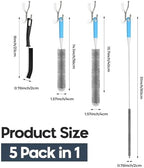 Dryer Vent Cleaner Kit 5 Pcs, Refrigerator Coil Cleaning Brush, Sewer Set Brush, Dryer Lint Cleaner Brush for Flexible Lint Remover, Kitchen Sink, Bathroom Clog, Toilet, Vent Scrubber - Image 2