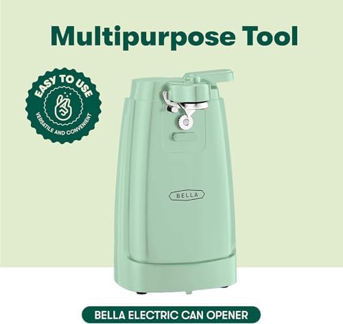 bella Electric Can Opener and Knife Sharpener, Jar and Bottle Opener, Sage - Image 5