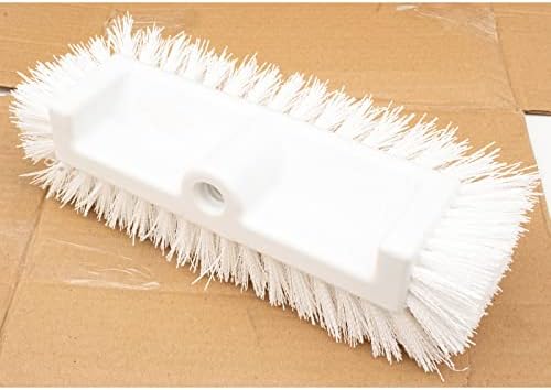 SPARTA Multi-Level Tile Scrub Brush 12" Wide Brush Head, Heavy-Duty Tile Cleaning Brush with End Bristles for Commercial Tiles, Tubs and Floor, Plastic, 12 Inches, White by SPARTA