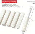 5-in-1 Window Blind Duster with 2 Microfiber Sleeves, Detail Cleaning Brush for Air Conditioner Vent, Shutter, Fan Blade, Keyboard, Nozzle - Image 6