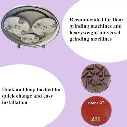 Diamond Polishing Pucks for Floor Grinding Machine, 3 Inch Resin Bond Discs for Concrete, Terrazzo, Marble, Granite, 200#, 9PCS - Image 3