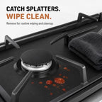 Stove Top Protector for Whirlpool Gas Range Stove, Custom Fit Ultra Thin Reusable Burner Splatter Spill Guard Protective Cover Liner - WFG320M0BB - Image 4