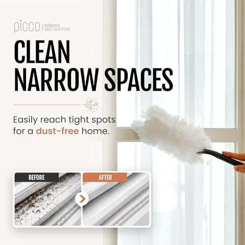 milema Picco 360 Microfiber Duster Refill Pads, White, 30 Count Refills - Image 5