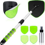 XINDELL Interior Windshield Cleaner Tool, Car Window Cleaning Kit with 4 Reusable Microfiber Pads, Extendable Handle & 360° Rotating Head, Safety Hammer, Streak-Free Auto Glass Wiper for Truck SUV RV by XINDELL-NotJustForCleaningButForLifestyle