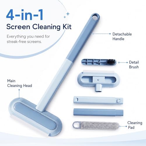 2026 New Window Screen Cleaning Brush, 4-in-1 Multi-Functional Cleaning Tool, Screen Cleaning Brush, Mesh Screen Cleaner, Gentle for Cleaning Dust and Hair - Image 2