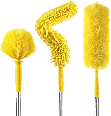 17FT Extendable Duster, 2-9 ft Extension Pole for High Ceilings by Newliton