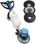 17" Floor Cleaner Polisher Commercial Floor Scrubber Buffer Commercial Floor Polishing Cleaning Machine Industrial Ground Scrubber Buffer with Three Brush Discs, 17"(43.2cm) Diameter, AC110V by Unknown