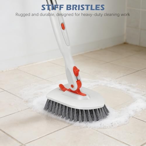 SetSail Floor Scrub Brush, Tile Tub Floor Scrubber, Orange - Image 4