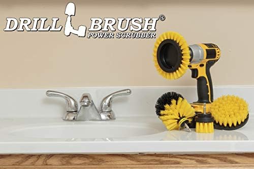 Yellow Drill Brush Attachments for Cleaning Shower, Grout Lines, Bathroom - Image 6