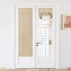 NICETOWN Biscotti Beige Blackout French Door Curtain Window Cover by NICETOWN