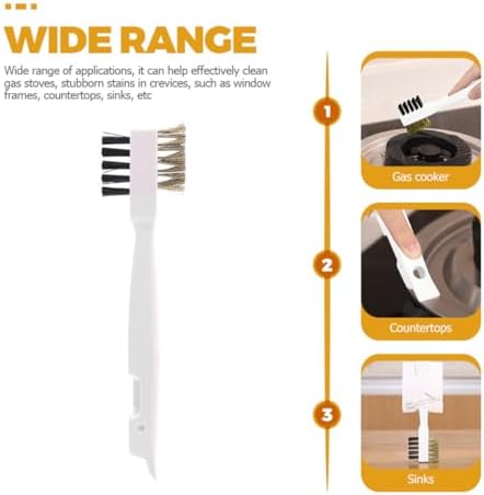 Kitchen Scrub Brush for Gas Stove Crevices, White PP - Image 3