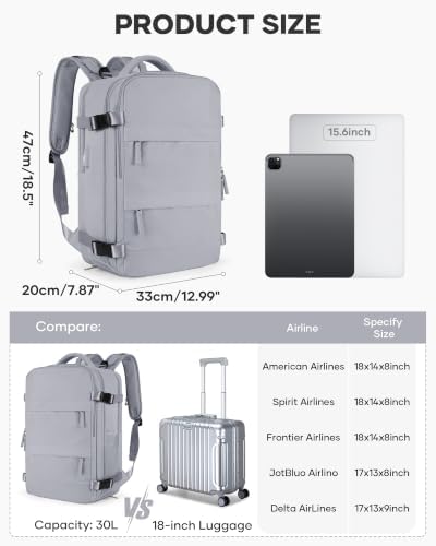coofay Vacuum Backpack Travel with Pump Vacpack Travel Backpack with Vacuum System Mochila de Viaje Compresion al Vacio Easyvacpack Airbag Backpacks for Traveling Carry on Luggage - Image 4