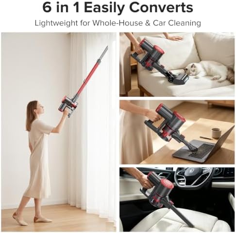 Tipdiy Cordless Vacuum Cleaner with 45KPA 45Mins for Hard Floor & Carpet - Image 3