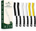 Crevice Cleaning Brush Set 6Pcs Hard Bristle Tools for Narrow Spaces by Solvra