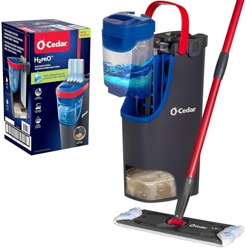 O-Cedar H2prO Flat Mop System | Quick Everyday Cleaning | Dual-Tank Fresh Water System | Machine Washable Reusable Microfiber Mop Pad | Safe on Hardwood, Tile & Vinyl Floors by Unknown