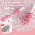 Electric Bottle Brush Cleaner,Rechargeable Baby Bottle Cleaning kit with Formula Mixer, Silicone Nipple&Straw Brush, Soap Dispenser, Drying Rack-IPX7 Waterproof,Long Battery Life for Home & Travel - Image 5