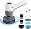 WORKPRO 8V Cordless Spin Scrubber, 6 Replaceable Brush Heads & 3 Speeds by WORKPRO