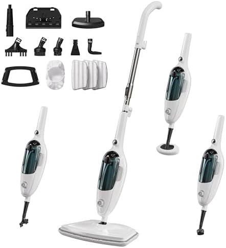 JOYMOOP Steam Mop & Handheld Steam Cleaner, 1100W Electric Steam Cleaner for Home, Fast Heat 20s, Adjustable Steam, Detachable Water Tank, 11 Accessories for Floors, Windows, Clothes by JOYMOOP