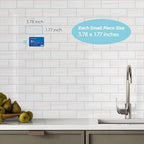 STICKGOO Peel and Stick Backsplash on Subway Tiles, Glossy Dolomite White - Image 6