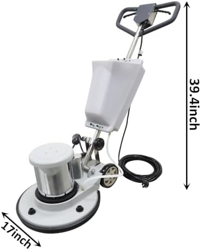 TECHTONGDA 6-Head Electric Stone Floor Grinding & Polishing Machine 16.9" Grinding Width Wet & Dry Dual-use 175 RPM/min with 12L Water Tank for Home Renovation Remodeling Garages Cleaning 220V - Image 2