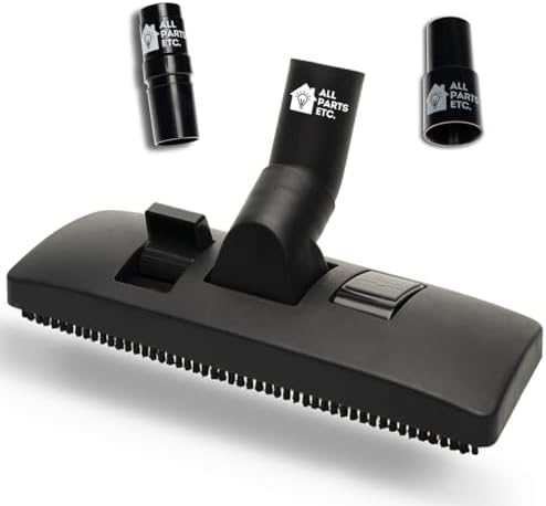 Universal Vacuum Floor Brush Kit with 2 Adapters – Fits 1.25”, 1.375” & 1.5” Connections – Compatible with Shark, Miele, Shop Vac, Bissell, Kenmore, Eureka, Dirt Devil & More by ALLPARTSETC