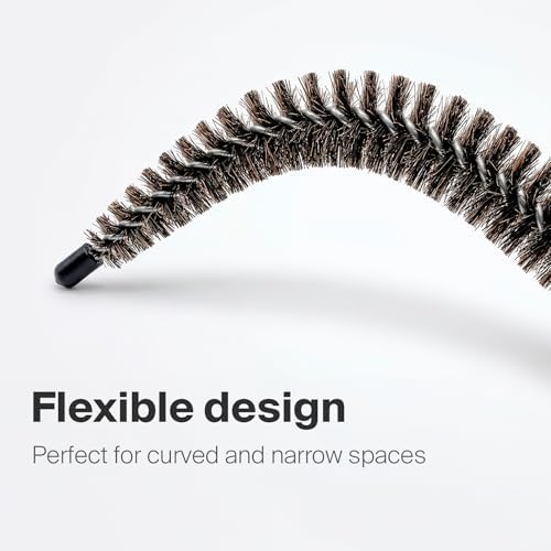 KONEX 44" Dryer Vent Cleaner Brush Flexible Lint Trap Cleaning Tool with Horsehair Bristles - Image 3