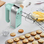 Hand Mixer Electric, 450W Kitchen Mixers with Scale Cup Storage Case, Turbo Boost/Self-Control Speed + 5 Speed + Eject Button + 5 Stainless Steel Accessories, For Easy Whipping Dough, Cream, Green - Image 6