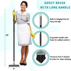 Grout Brush with Long Handle, 49'' Tile Cleaner Tool for Shower, Floors Scrubber for Bathroom Cleaning - Image 3