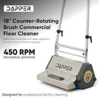 18" Counter-Rotating Brush (CRB) Commercial Carpet & Hard Floor Cleaning Machine – 450 RPM, Quiet 53 dBA, Heavy-Duty 53 lb Scrubber – Ideal for Gyms, Retail & Mid-Size Facilities - Image 2