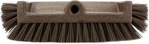 SPARTA Multi-Level Tile Scrub Brush 12" Wide Brush Head, Heavy-Duty Tile Cleaning Brush with End Bristles for Commercial Tiles, Tubs and Floor, Plastic, 12 Inches, Brown - Image 5