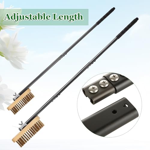 Pizza Oven Brush with Scraper,Grill Brush, Pizza Brush for Pizza Oven, 47.2 Inch Long Handle, Detachable Swivel Head Adjustable for Pizza Oven - Image 3
