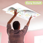 4pcs Classroom Inspirational Fluorescent Magnetic Light Cover,2x4 FT Pastel - Image 4