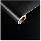 CRE8TIVE Thick Black Stainless Steel Contact Paper for Appliances Brushed Metallic Black Wallpaper Peel and Stick Heat Resistant Removable Wallpaper for Kitchen Dishwasher Fridge Oven Cabinets 12"x80" by CRE8TIVE