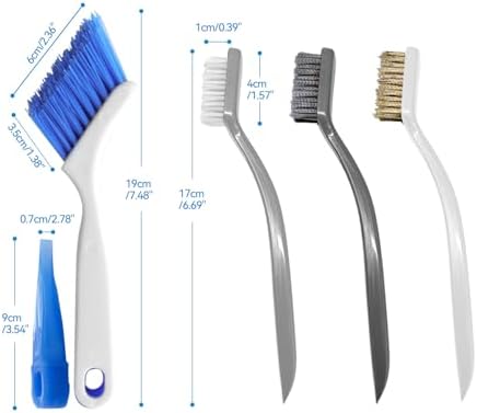 Crevice Cleaning Brush Set for Kitchen & Window Tracks, 4-Piece - Image 2