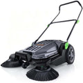 VEVOR Walk-Behind Hand Push Floor Sweeper with 25.6" Sweeping Width by VEVOR