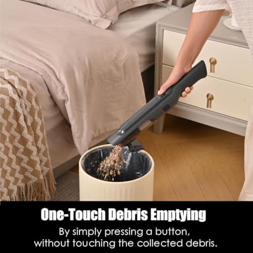 Handheld Vacuum Cordless, Lightweight 1.4lb with Powerful Suction, Charging Dock, Single Touch Empty and Detachable Dust Cup, Portable Mini Car Vac for Home Office and Pet Hair - Image 4