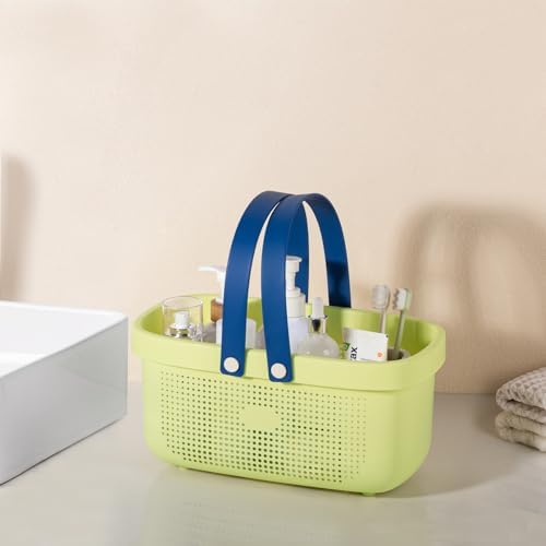Portable Shower Caddy Basket with Handles Plastic Storage Basket ‌Yellow - Image 2