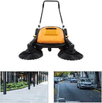 Walk-Behind Hand Push Floor Sweeper, 41” Commercial 55L Large Capacity Manual Sweeper 39611 ft²/H Heavy Duty Indoor & Outdoor Sweeping Device for Warehouse or Garages, Non-Electric - Image 5
