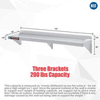 DuraSteel Stainless Steel Wall Shelf - 72" Wide x 12" Deep Commercial Grade - NSF Certified - Industrial Appliance Equipment (Restaurant, Bar, Home, Kitchen, Laundry, Garage and Utility Room) - Image 3