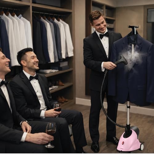 SALAV Full Size Garment Steamer for Clothes with Wheels, 1500W, 1.8L Tank - Image 2