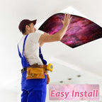Wiooffen 8 Pcs Fluorescent Light Covers with 80 Magnets Decorative for Classroom Ceiling Light 4x2 Feet Magnetic Filter Easy Install for Office Hospitals & Home Drop Ceiling Supplies(Starry Night) - Image 5