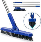 CELOX Grout Brush with Long Handle V-Shape Grout Line Scrubber with Stiff Bristle for Deep Cleaning Tile Grout, Blue - Image 2