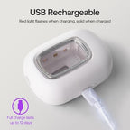 UV-C Toothbrush Sanitizer Case, Dual Light Cleaner Cover with Clear Window, USB-C Rechargeable Travel Holder for Electric and Manual Brushes, White - Image 5