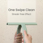 dancemoon JustHang Shower Squeegee with Built-in Hook, 10'' Matte Green - Image 4