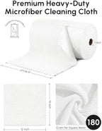 Microfiber Cleaning Cloths Roll 75 Pack 12x12 Inch Lint Free - Image 3